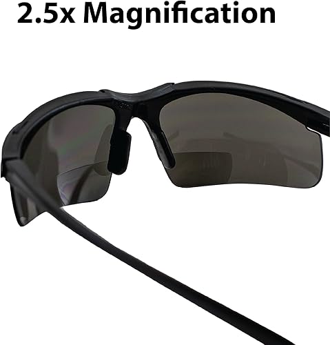Miniatura 4 de Global Vision Apex - Lentes de seguridad bifocales UV400 con aumento de 2.50, lente ahumada