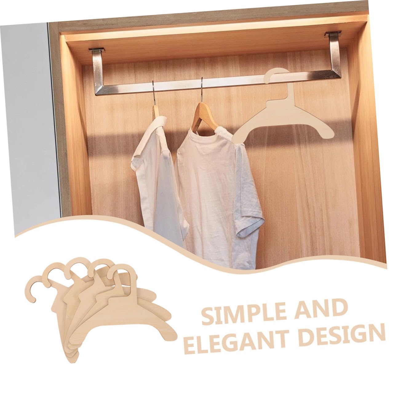 BESPORTBLE 5pcs Pet Hanger Cat Coat Hangers Pet Apparel Hangers Pet Clothes Organizer Small Coat Hangers Pet Clothing Hangers Pet Costume Hangers Hangers Dog Clothing Hangers Wooden