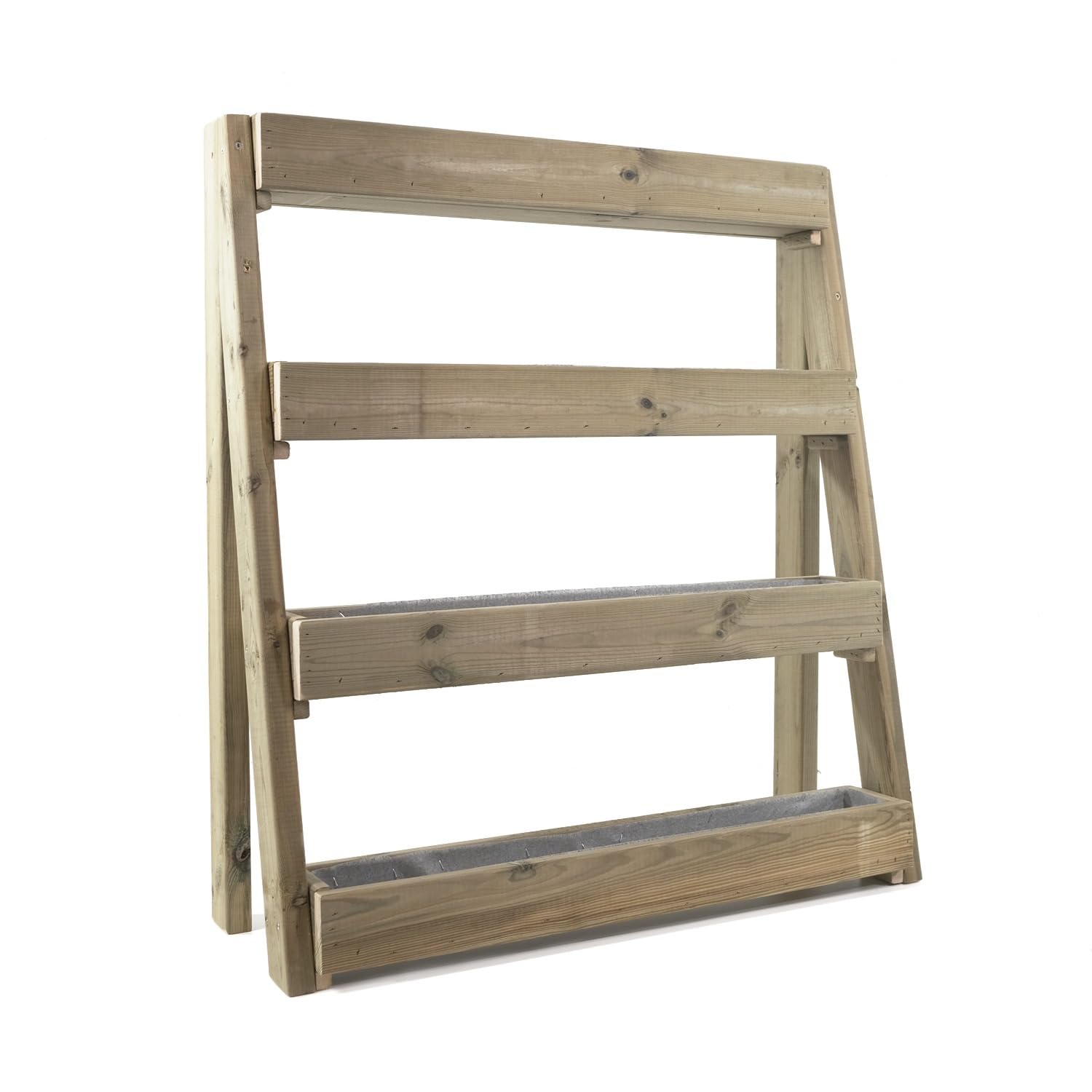 Potager urbain vertical mural avec 4 jardinières de 100 x 90 x 30 cm Bois traité pour extérieur
