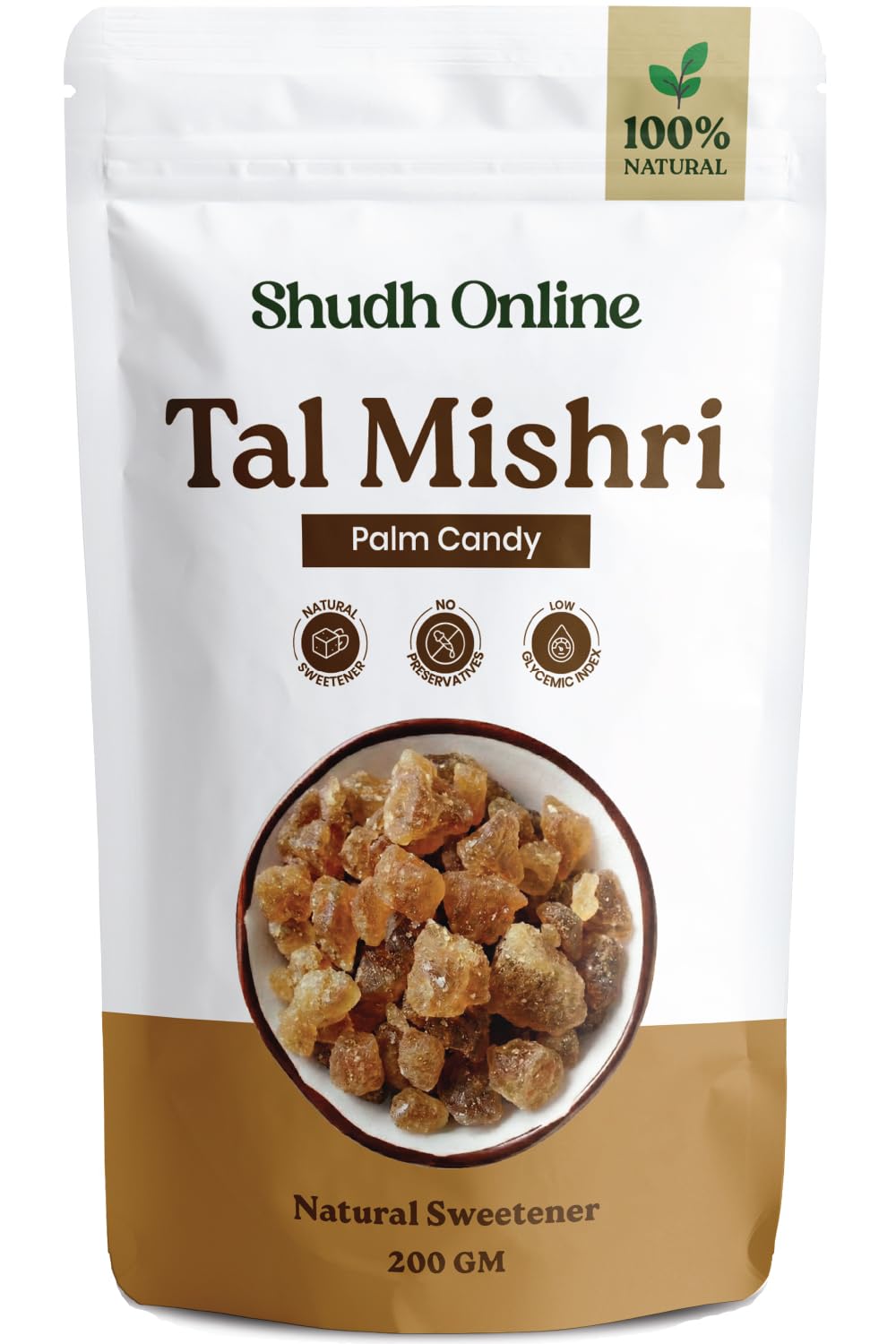 Shudh Online Tal Mishri, Palm Candy, Palm Sugar crystals (200 Grams), Panang Kalakandu, Panakarkandu-image-25