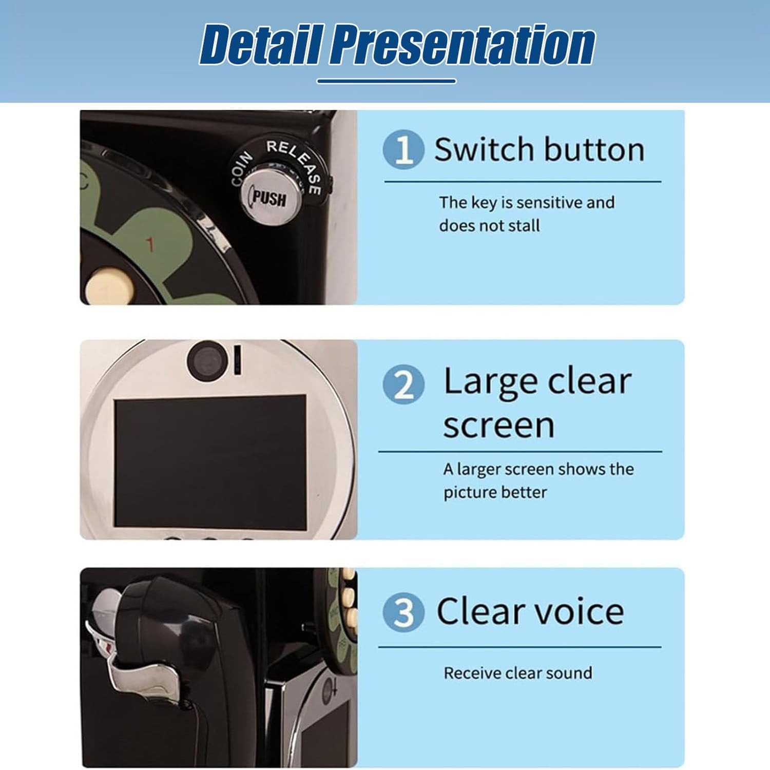Teléfono de libro de visitas de audio de vídeo, 1080P, video para boda, video personalizado con lente de audiolibro, reco para invitados,White-64G