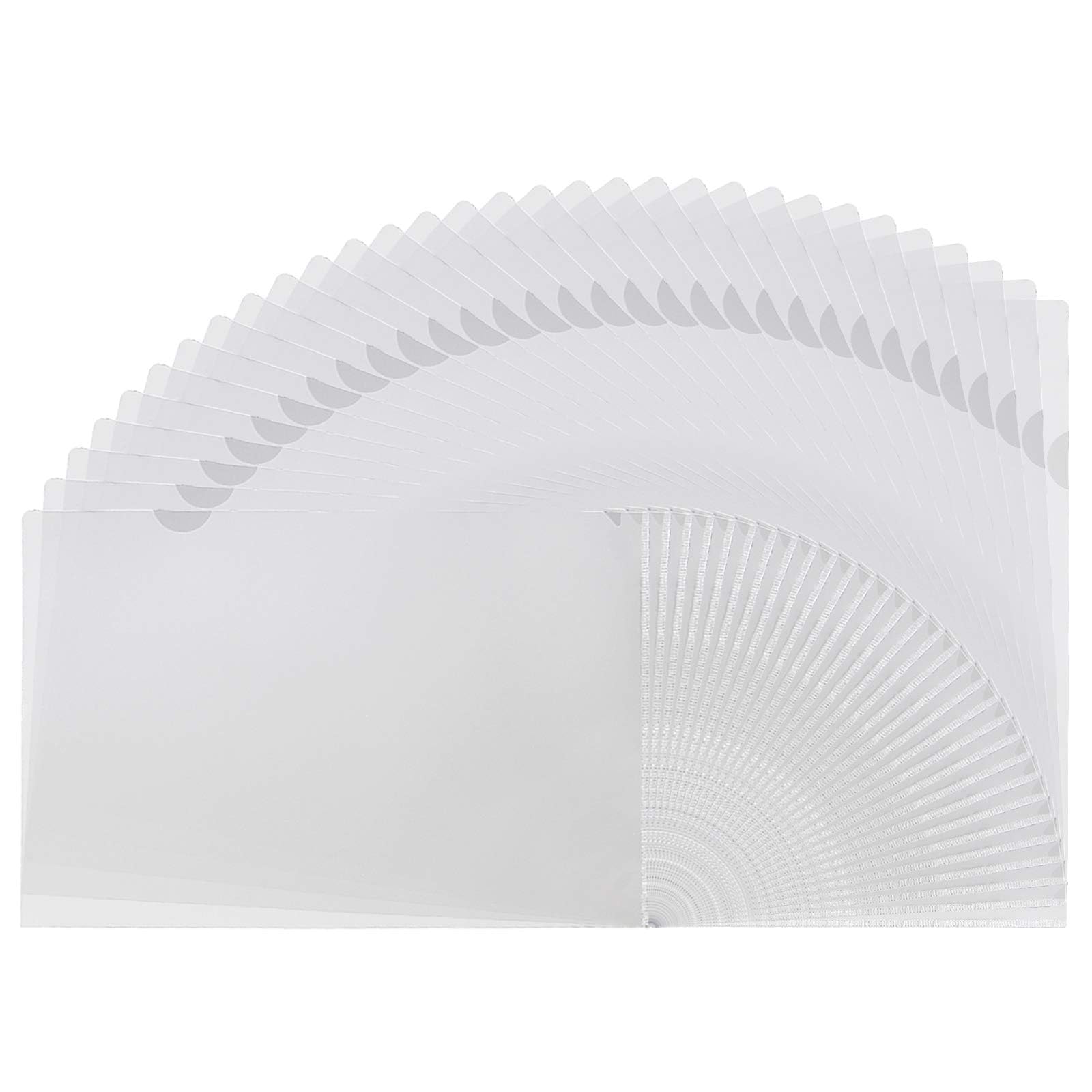 ASelected 60 Stück Klarsicht Aktenhüllen, Extra Stark 180µ Kunststoff Klarsichthüllen A4 Seitlich Offen Dokumentenhüllen Sichthüllen A4 für Aufbewahrung von Papier, Mappen, Büro der Schule