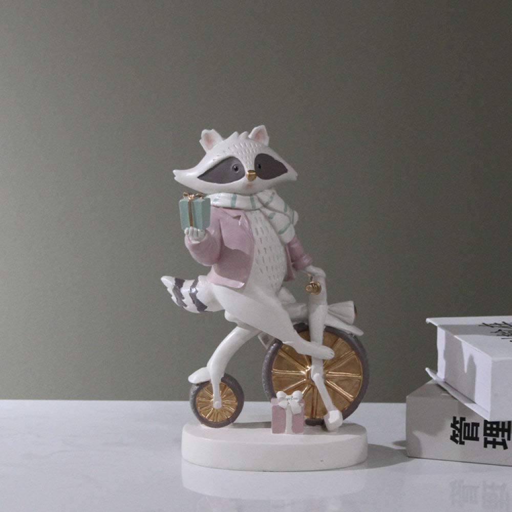 Petite statue de renard en résine accessoire mignon pour voiture