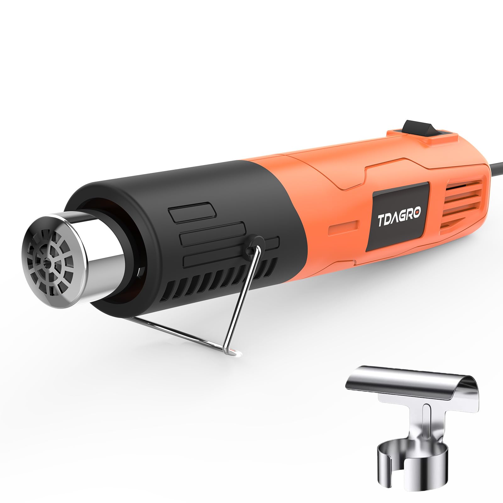 Mini Heat Gun,400W High Efficency Small Hot Air Gun with Reflector Nozzle&Hand-free Stand,Fast Heating up to 750°F / 2 Temp Setting for Shrinking Tubing, Wrapping,Embossing and Paint Drying,Crafts DIY