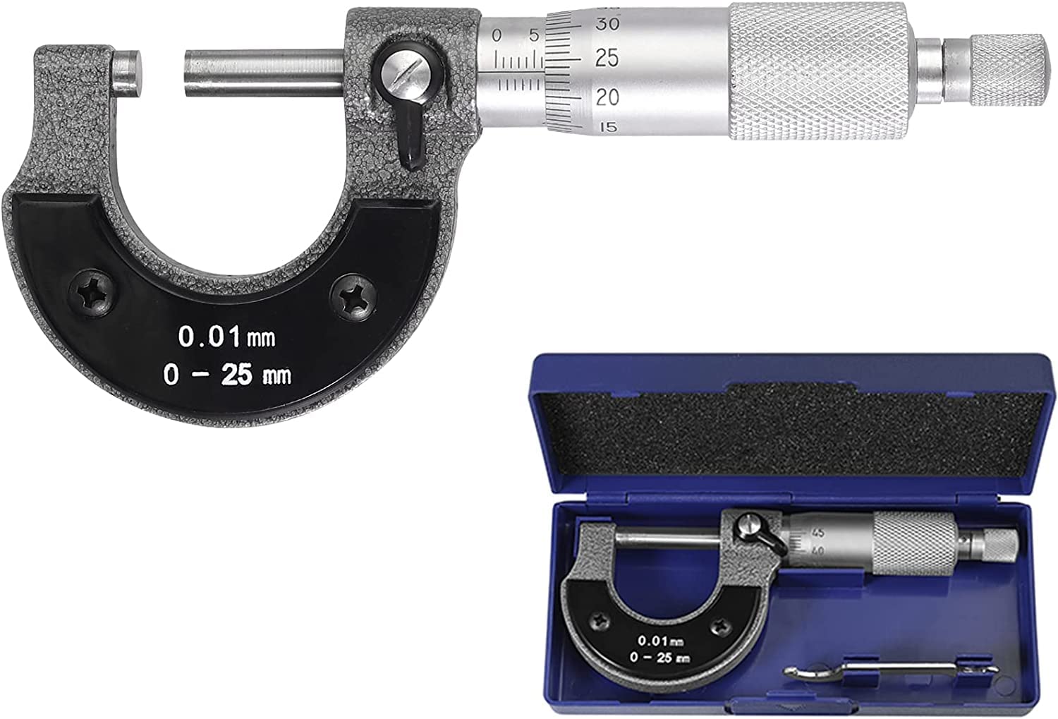 AUTOUTLET Bügelmessschraube 0-25 mm, Mikrometerschraube 