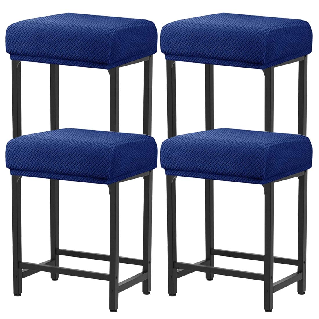 Levoberg Bar Stool Cover Rectangle Stretch Counter Height Barstool Slipcovers Rectangular Vanity Stool Cover Kitchen Counter Saddle Seat Cover for