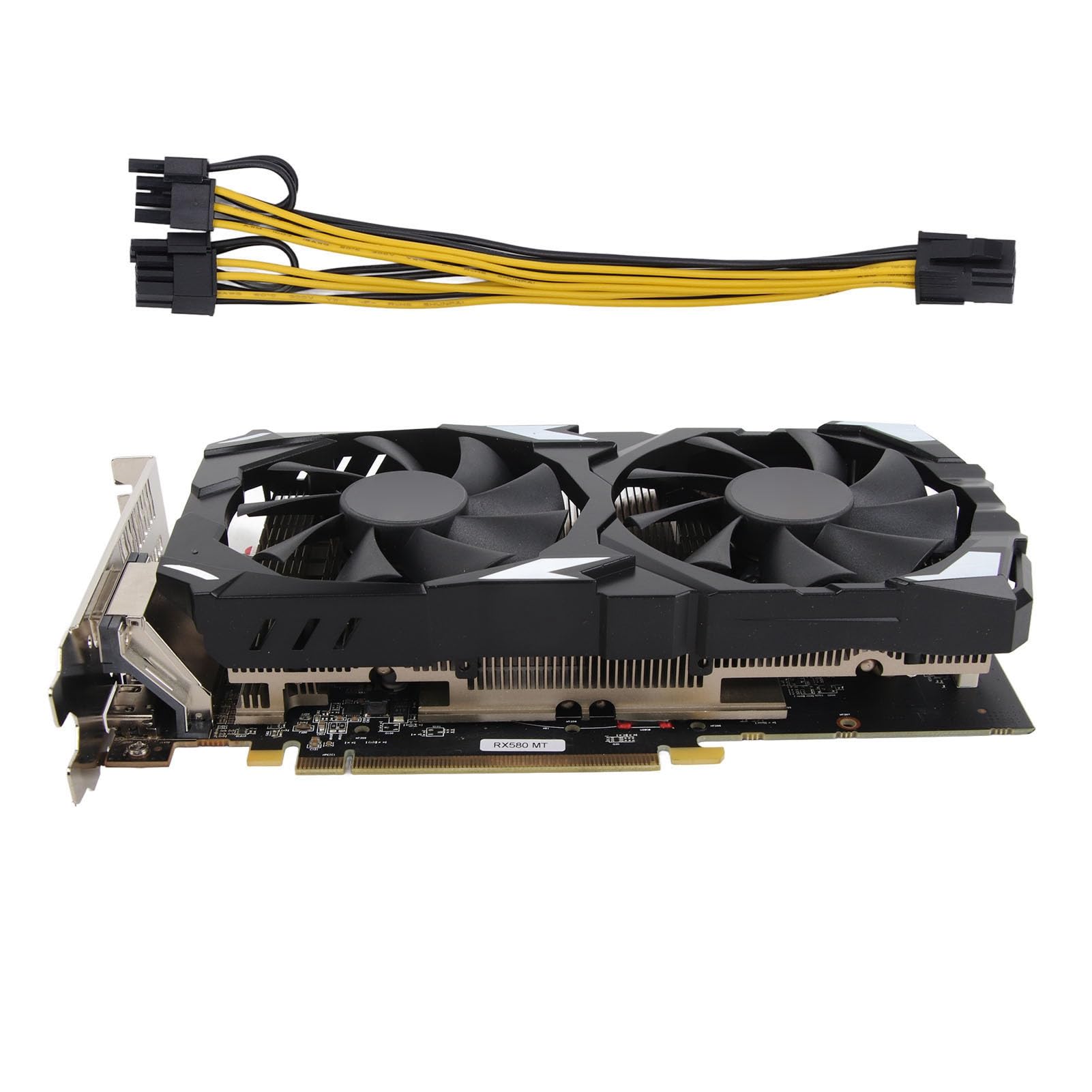 Acouto RX580 8 GB GDDR5 -Grafikkarten 256 -Bit -Support 3 DVI HD Multimedia Interface DirectX 12 Grafikkarten mit 2 Cooling -Lüfter RX580 8 GB GDDR5 256bit Die Unabhängigen Lüfter
