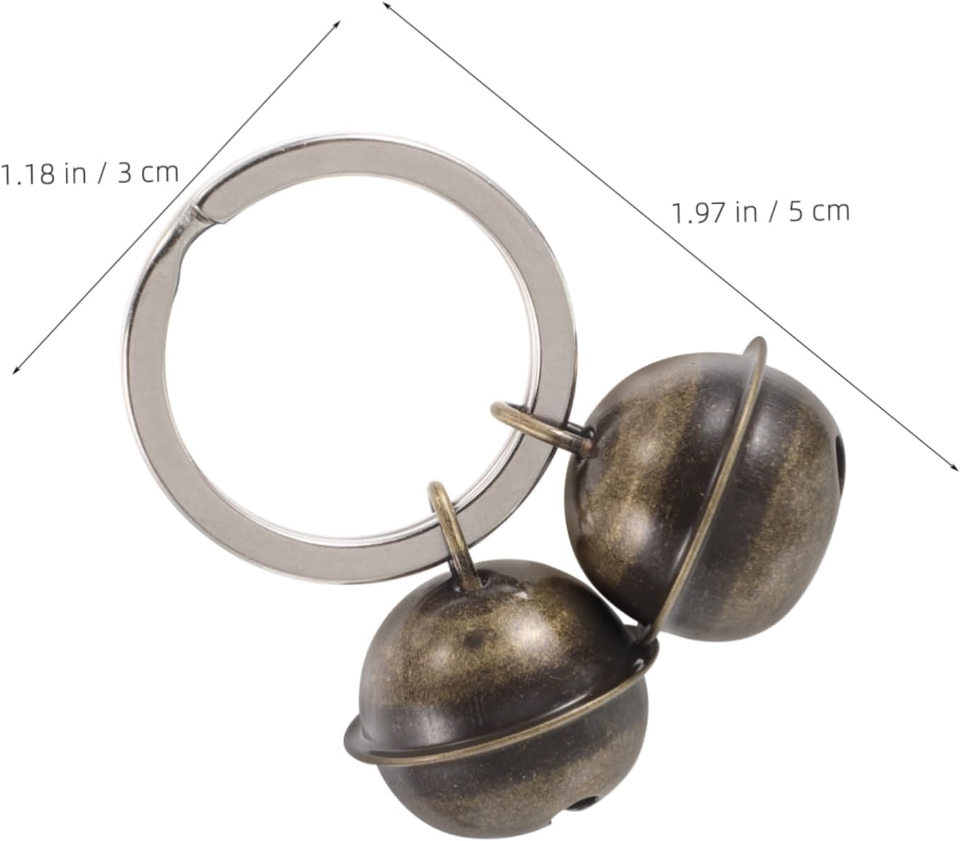 VICASKY 5pcs Pet Training Bell for Cats and Dogs Decorative Collars Keychains Vintage Accessories Sound for Easy Tracking and Personalization