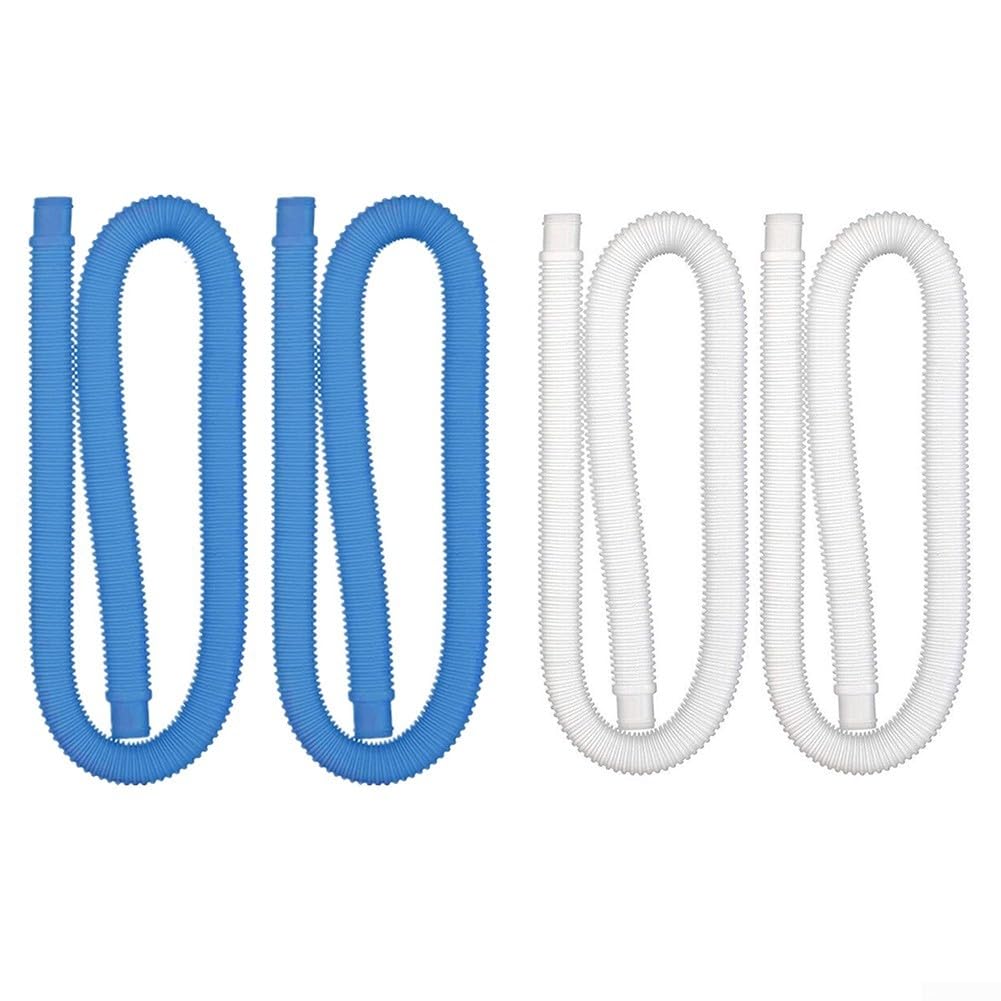 2 Pack Above Ground Pool Filter Pump Replacement Hose | 1.25" Spiral Wrap PVC Water Hose | W/Double Insulation For Cartridge Pump Systems | 39" Length(blue)