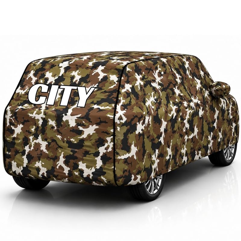Image of Back-Boo Heavy Waterproof City Car Cover | Polyester Car Body Covers for Rain & Sun | UV Protection, Dustproof, Scratch Resistant, Windproof, Heat Resistant, Custom Fit - (Jungle)