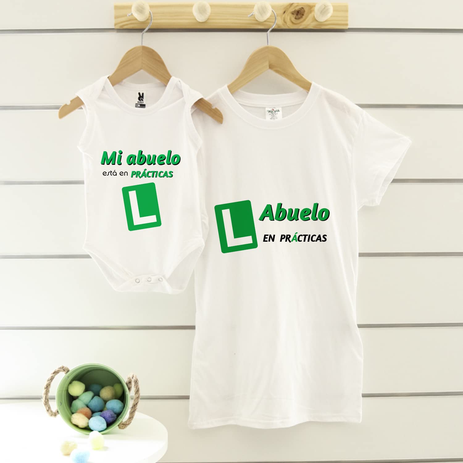 PROMO SHOP - Body Bebé y Camiseta Personalizados, Body Blanco o Negro Personalizado, Recién Nacidos a 1 Año, Camiseta Personalizada Mujer y Hombre, El Regalo Más Original para Primerizos