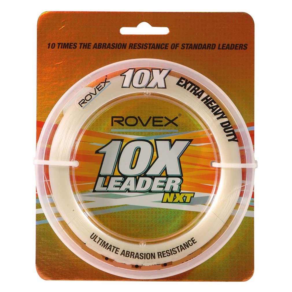 Rovex 10X Leader NXT 100m 20lb | Sea Fishing Shock Leader for Beachcasting | Rubbing Leader for Large Fish | Abrasion Resistant | Strong and Supple | Reliable Knots | 100 Metre Bangle Spool