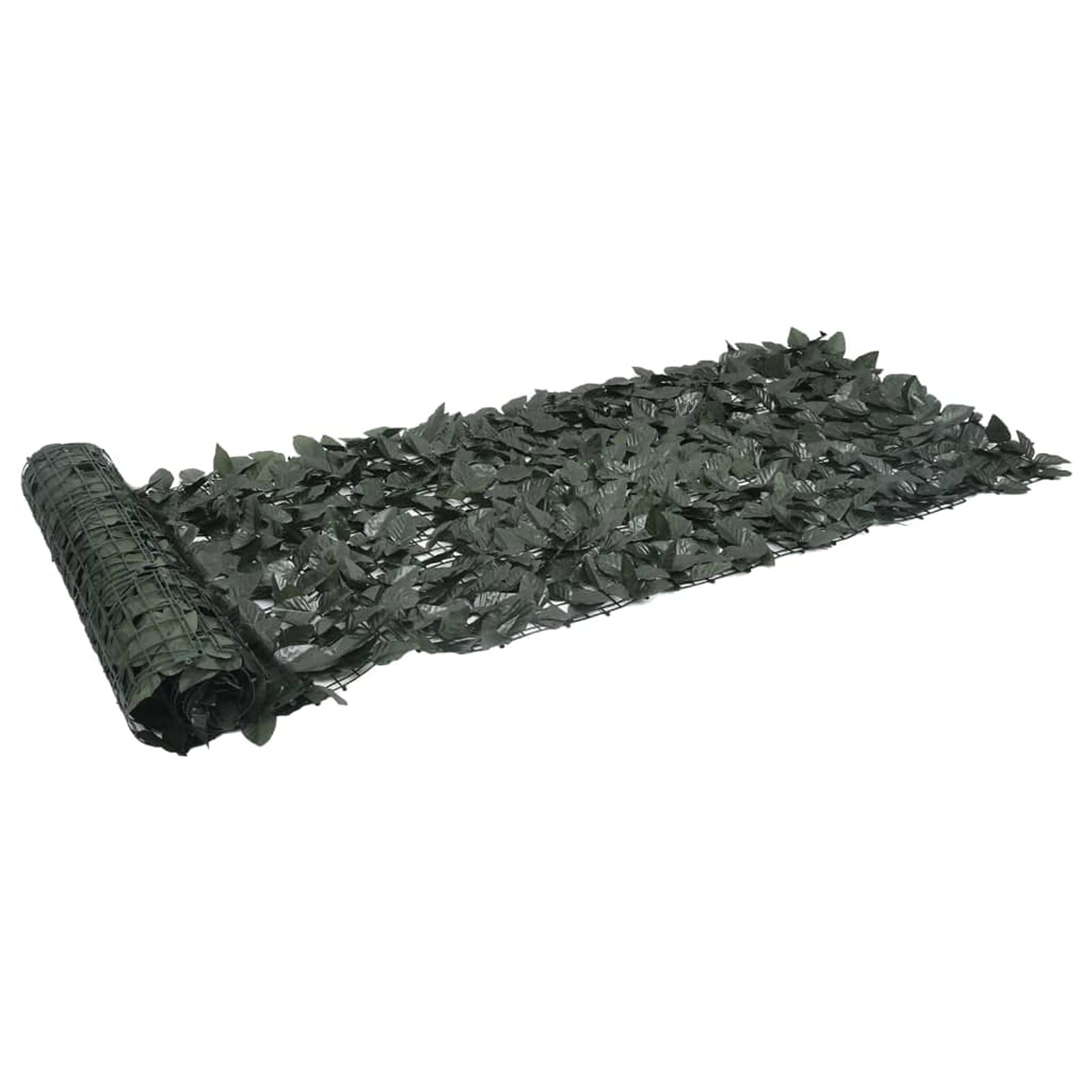 JUDYY Paravento da Balcone con Foglie Verde Scuro 400x75 cm,Paravento da Balcone,Protezione Privacy,Protezione Solare,Paravento da Esterno-315484