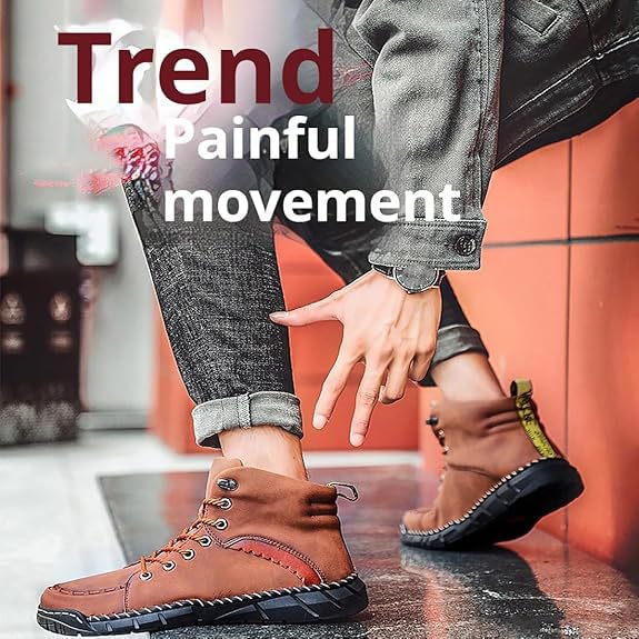 Mens Slip on Shoes, Men's Orthopedic Safety Work Shoes - Protective Toe, Ankle Protection, Waterproof, Non-Slip3