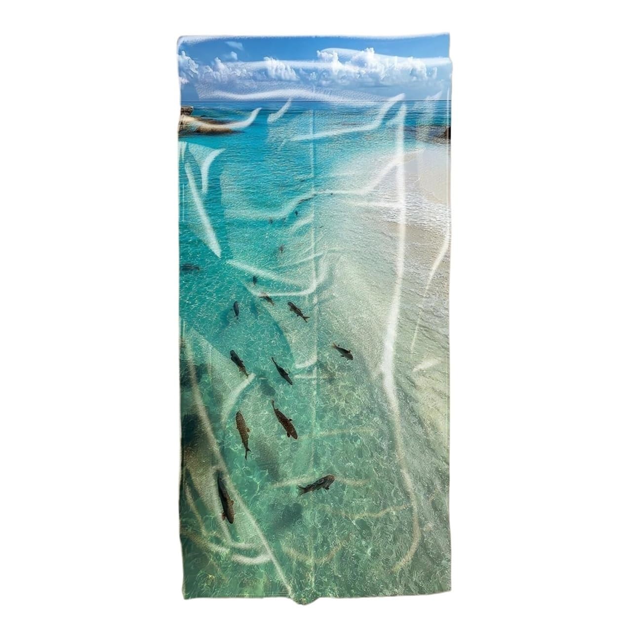 LYVQZPWLR Microfibre Beach Towel， Beach Towel Multisize Quick-Dry Absorbent Lightweight Sandproof Compact Pool Travel Camping(75x150 cm)