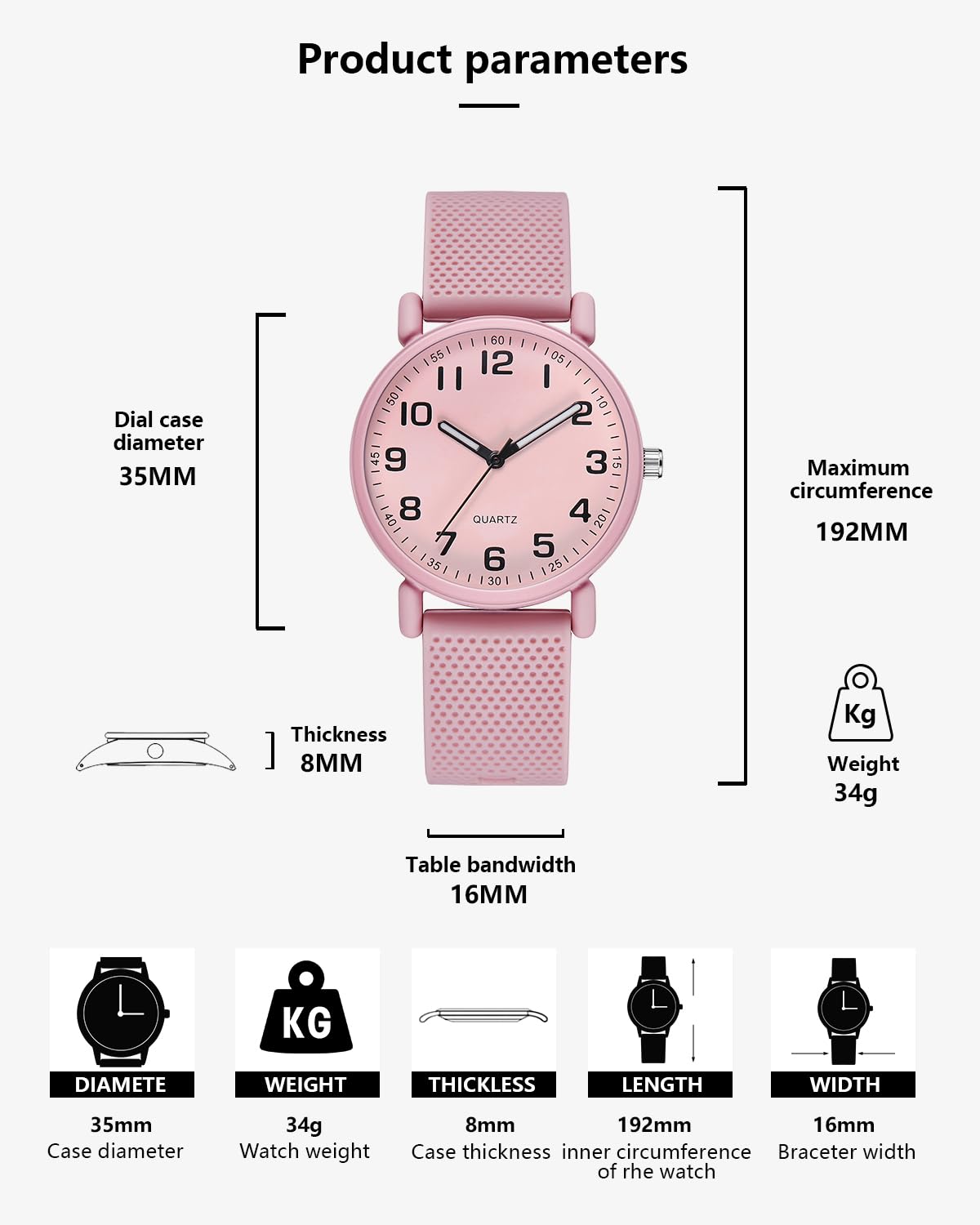 CIVO Reloj Mujer Analogico Minimalistas: Impermeable Goma Casual Cuarzo - Deportivo Moda Clasico Regalo Relojes Pulsera Mujer