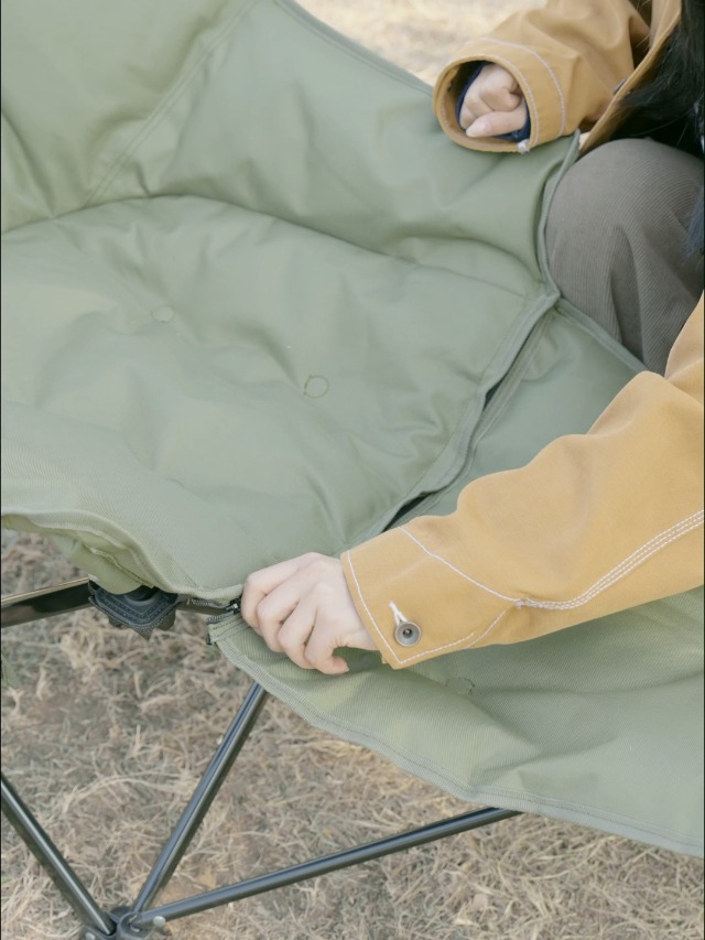 Naturehike Seastar Silla Plegable para Camping con Reposapiés Desmontable, Acolchada, Verde miniatura 7