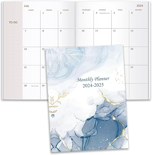 Agenda mensual 2024-2025, calendario de 18 meses de julio de 2024 a diciembre de 2025, agenda mensual 2024-2025, fácil de organizar tu vida diaria,