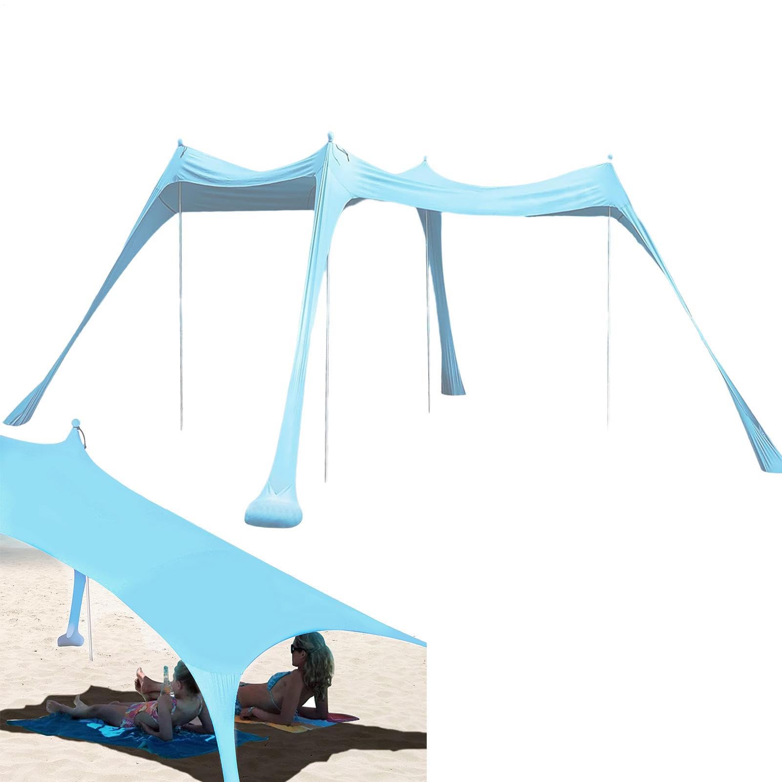 Tienda de campaña para playa, refugio de playa portátil, toldo para playas, parasol para parque, jardín, picnic, suministros de protección UV estable para campo de pesca, actividades al aire libre
