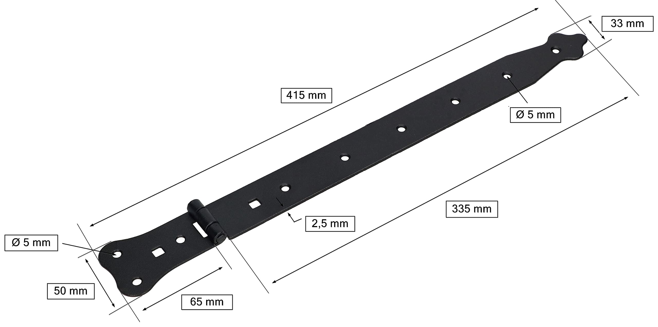 KOTARBAU KOTARBAU-LB420S-TSHQW-2E T-Scharnier gate Fittings, Pack of 2, 420 mm - Image 2