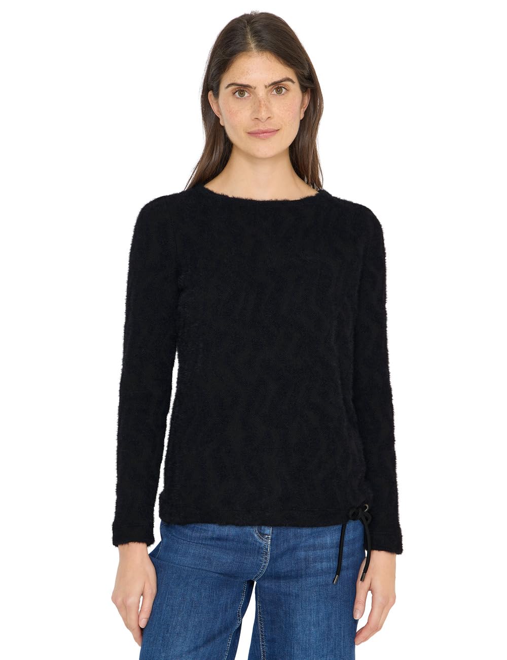 Damen Federgrarn Jacquard Shirt