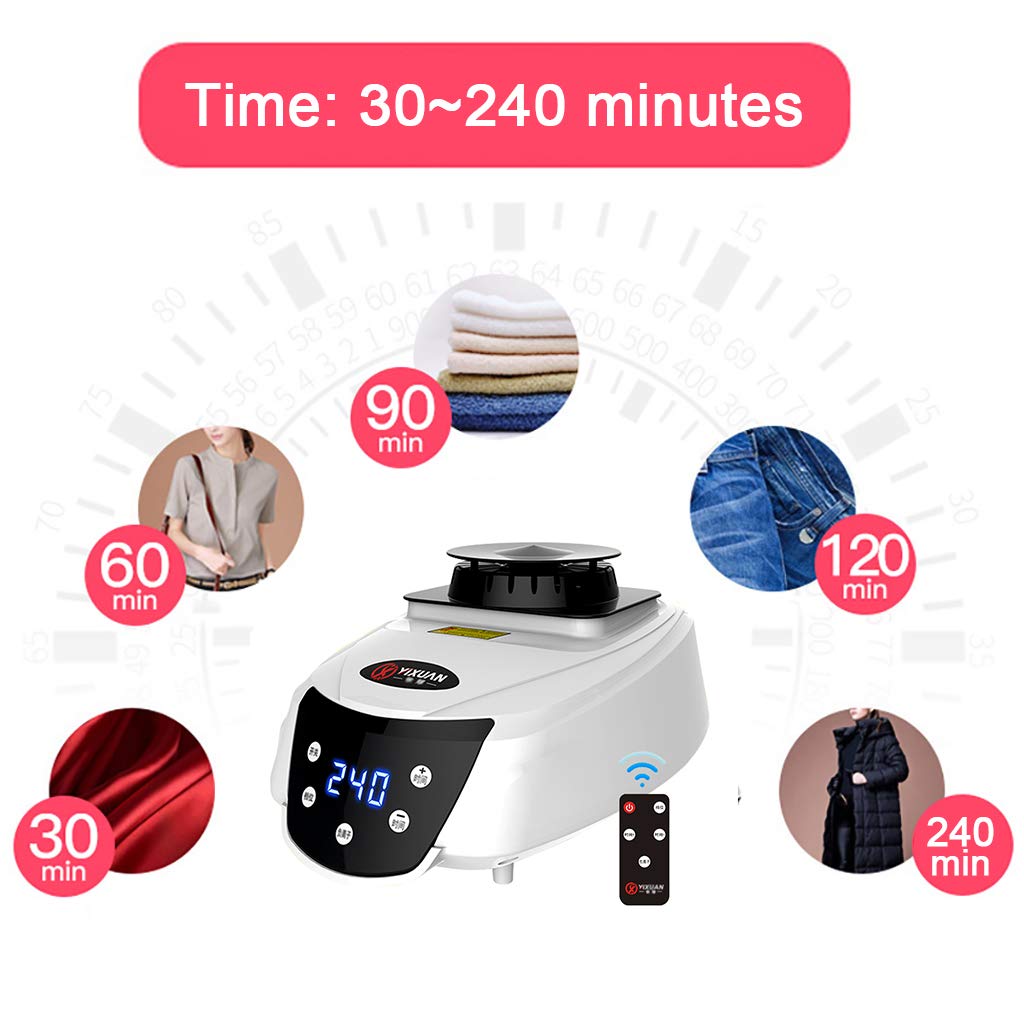 Mini przenośna suszarka do prania, elektryczna suszarka do prania, cicha, z systemem czyszczenia jonami ujemnymi, cyfrowy automatyczny timer 240 min