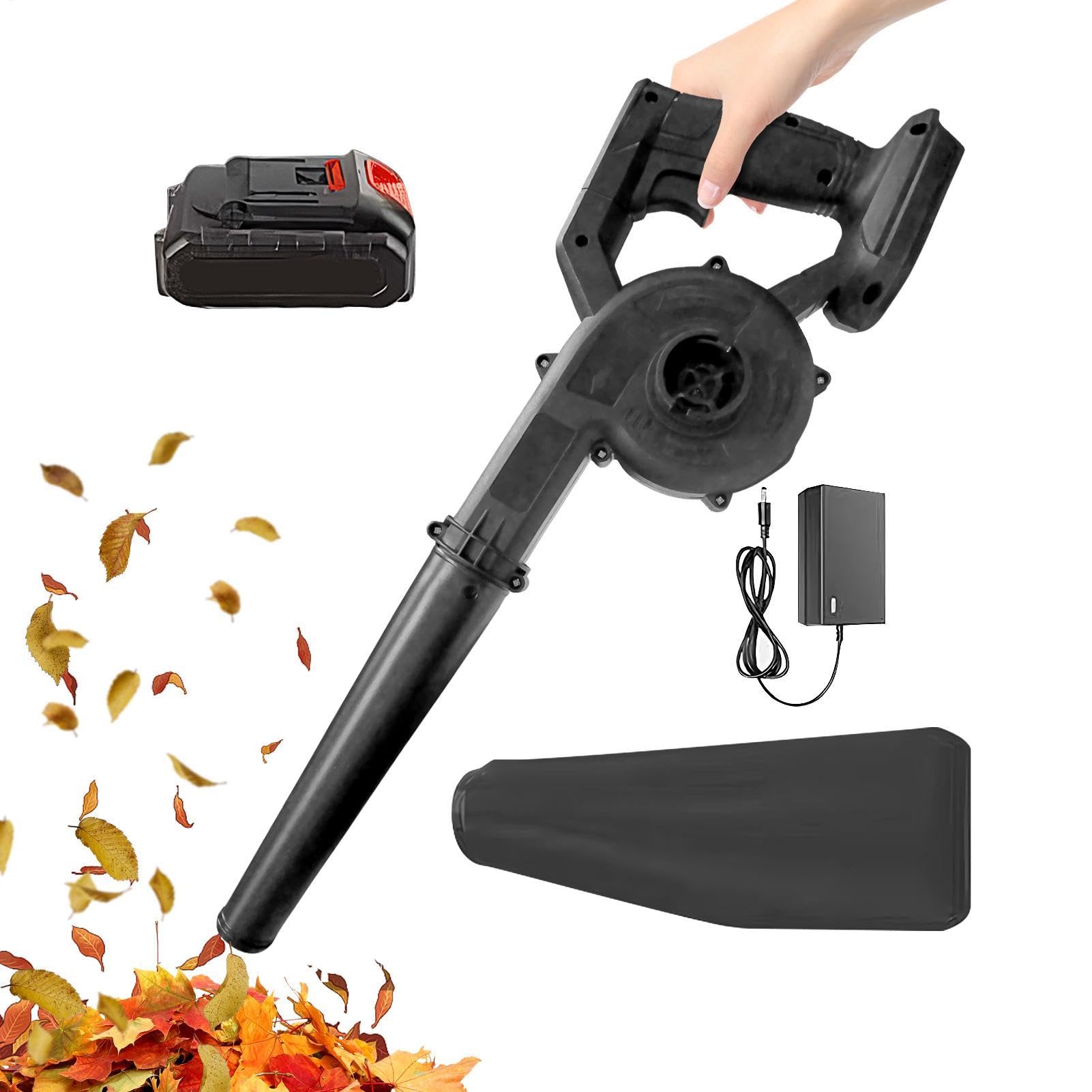Sopladora de Hojas Inalámbrica Recargable de 2 Modos Portátil | Limpiadora para Jardín Sopladora de Hojas Portátil para Patio Exterior Terraza Césped Hogar Coche Taller