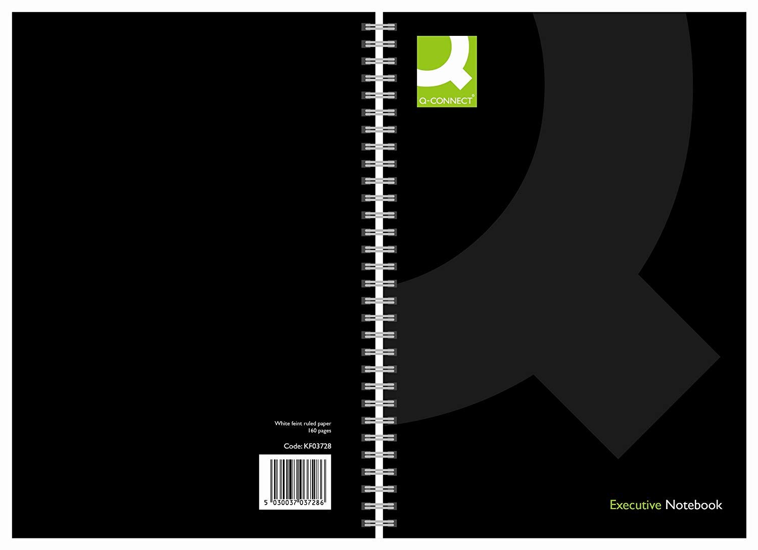 3X A5 Wirebound Hardback Book - Black, Pack of 3