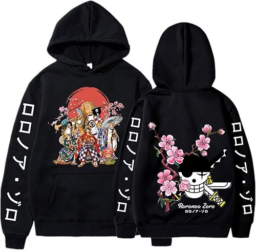 Sybnwnwm Anime One Piece Hoodies ACE Luffy Roronoa Cosplay Sweatshirt White Beard Pirate Merch Gift Pullovers Tops