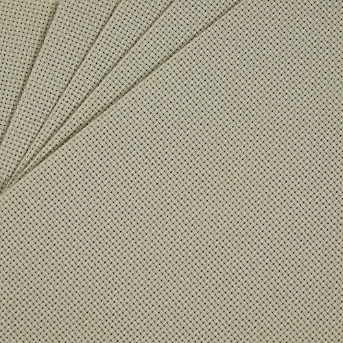 Image of 12 inch x 59 inch 14CT Counted Cotton Aida Cloth Cross Stitch Fabric (Yellow Beige IT)