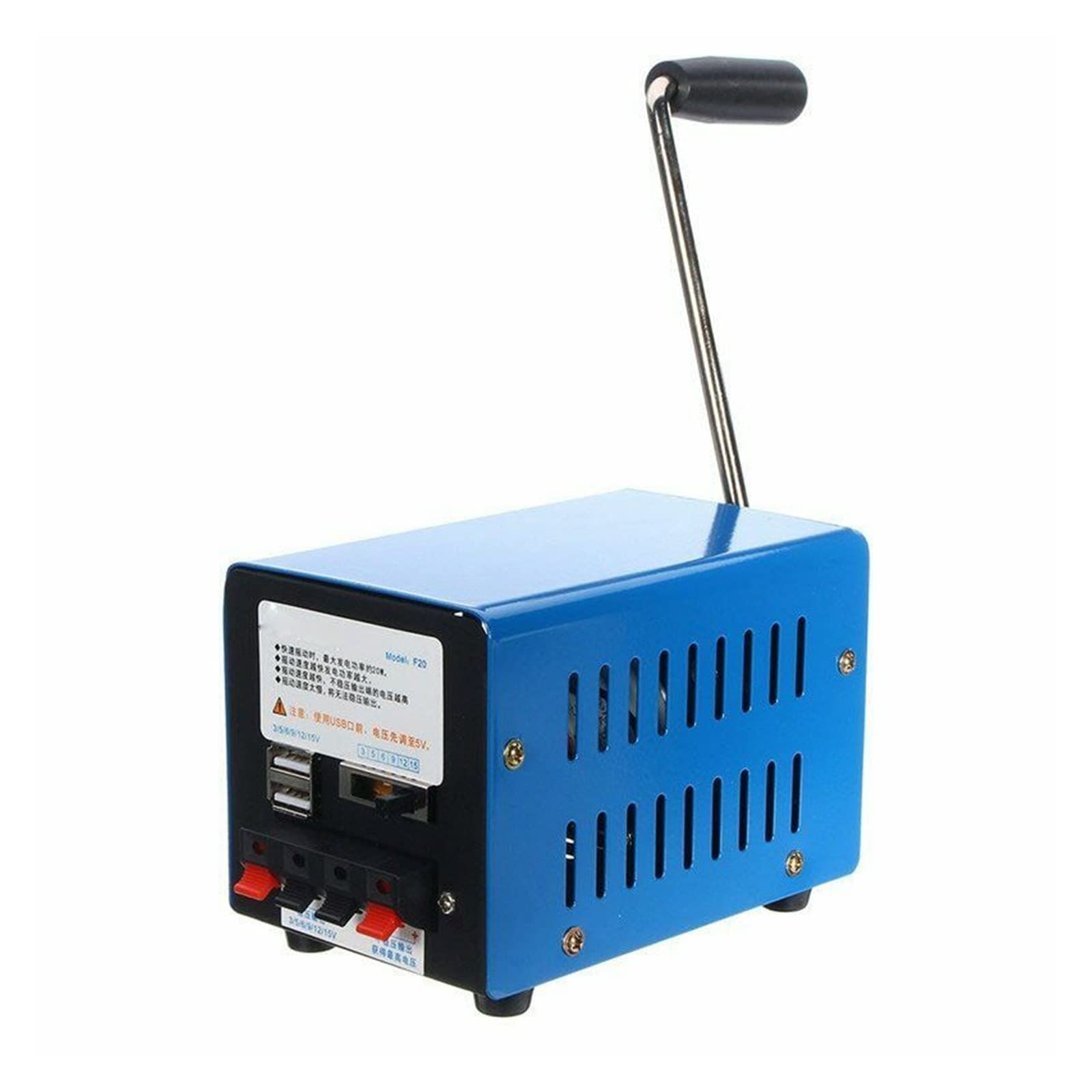 Przenośny ręczny generator korbowy o mocy 20 W Zasilanie awaryjne Elektryczna ładowarka USB Backpacking Camping Piesze wycieczki Zasilanie awaryjne
