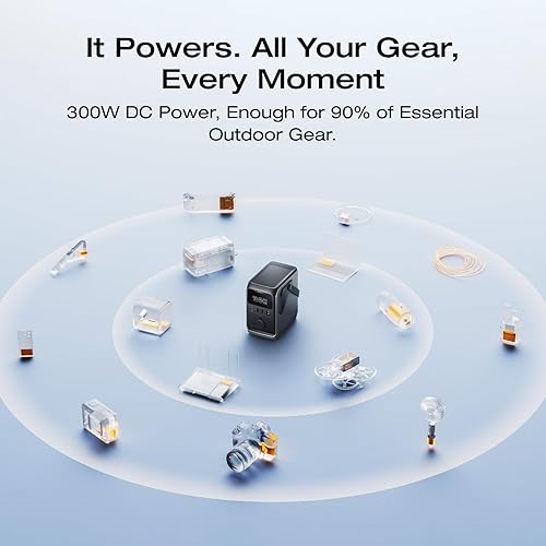 Miniatura 9 de EF ECOFLOW TRAIL - Generador solar de 300 CC con panel solar de 110 W, banco de energía LiFePO4 de 288 Wh, estación de energía, para camping, viajes