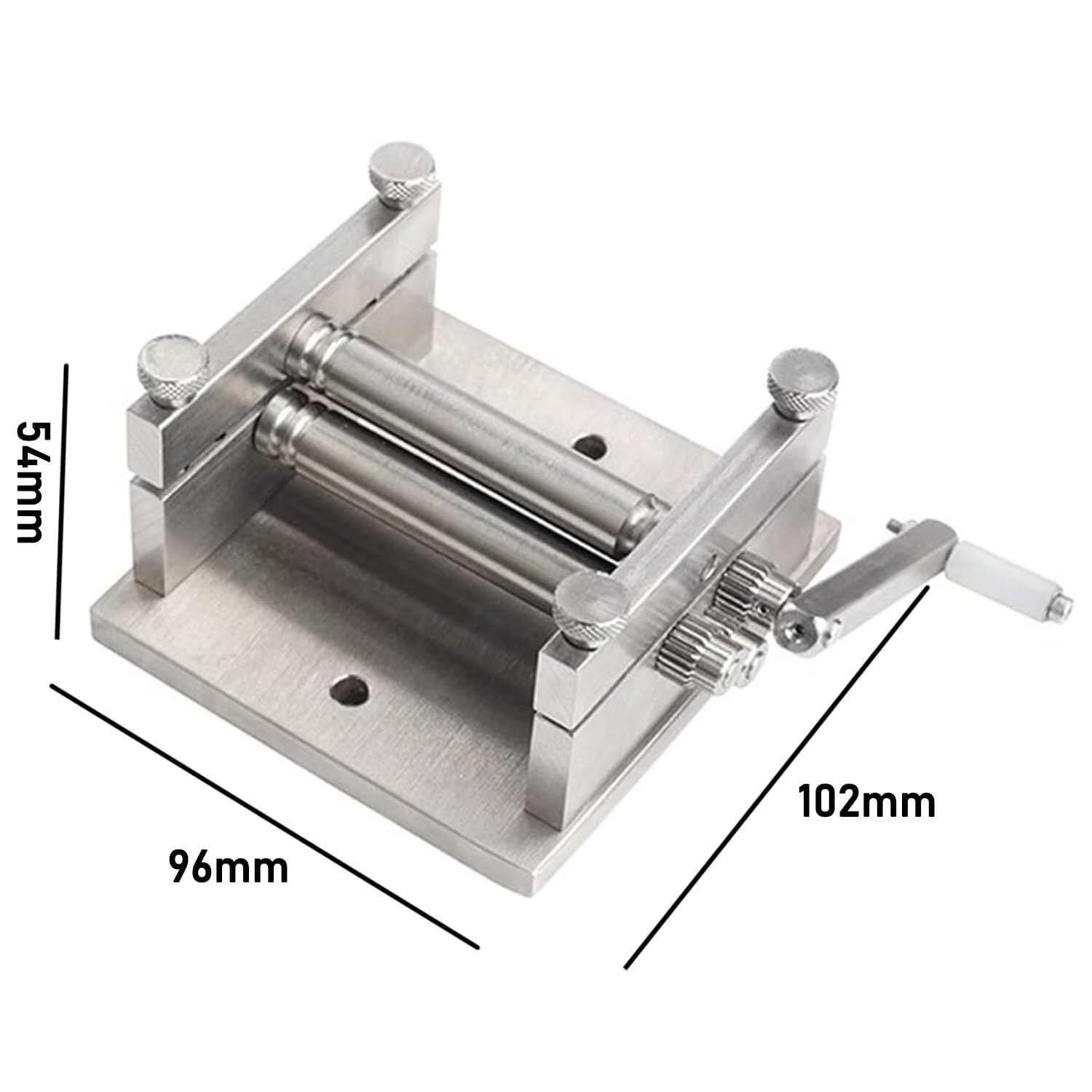 Máquina laminadora manual de placas, herramienta de rollo de chapa de acero inoxidable para doblar metal suave, rodillo de 13 mm y 60 mm de ancho para rizar materiales de modelo