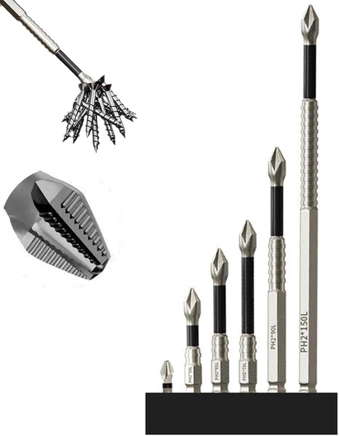 High-Magnetic Screwdriver Drill Bit Set - Strong Magnetic Durability Screwdriver Drill Bit Set - Universal Electric Precision Alloy Steel Screwdriver