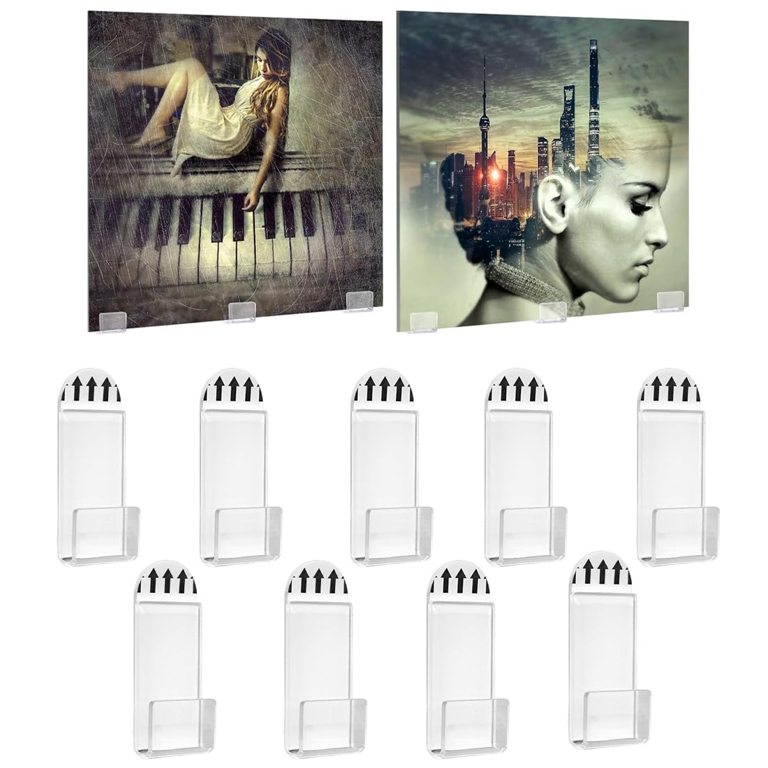 24 Porta Vinili Da Parete Autoadesivi - In Acrilico Trasparente Per Esporre Dischi E Foto - Foto 13