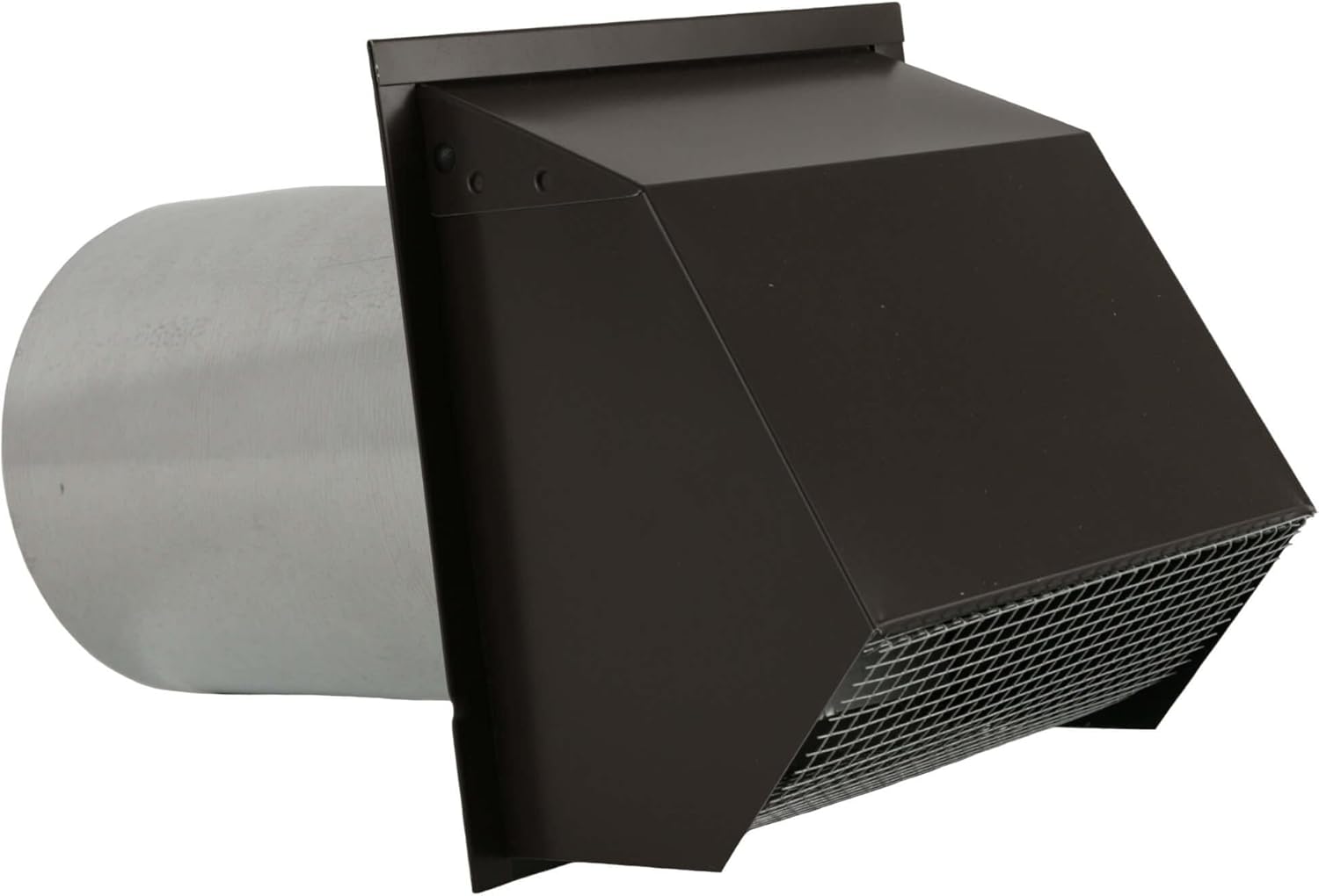 RDP Hooded Wall Vent with Screen and Damper (4 Inch, Brown)