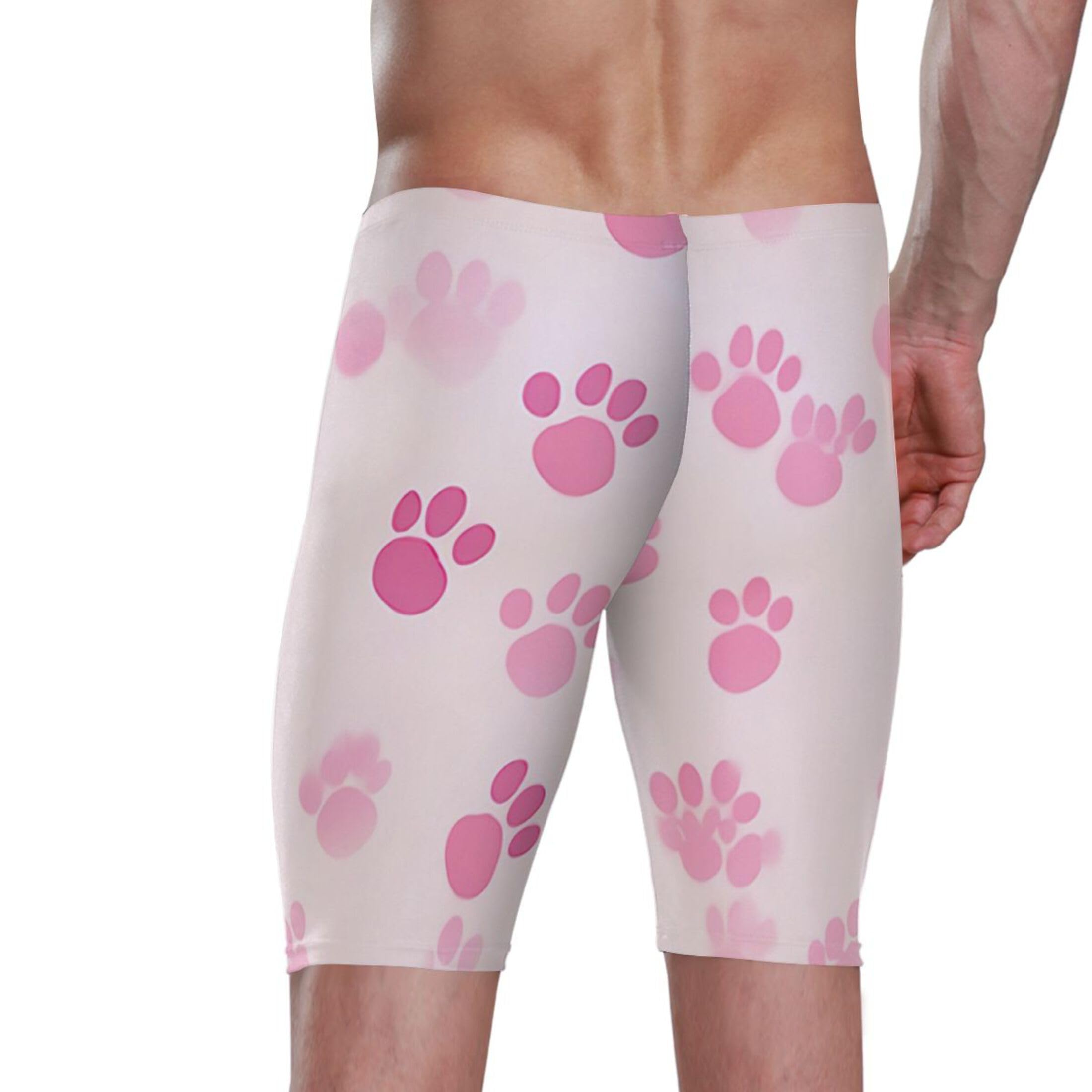Dog Paw Print Men's Swim Jammers Racing & Training Swimsuit Fast, Flexible,Comfortable XXXL B0402249