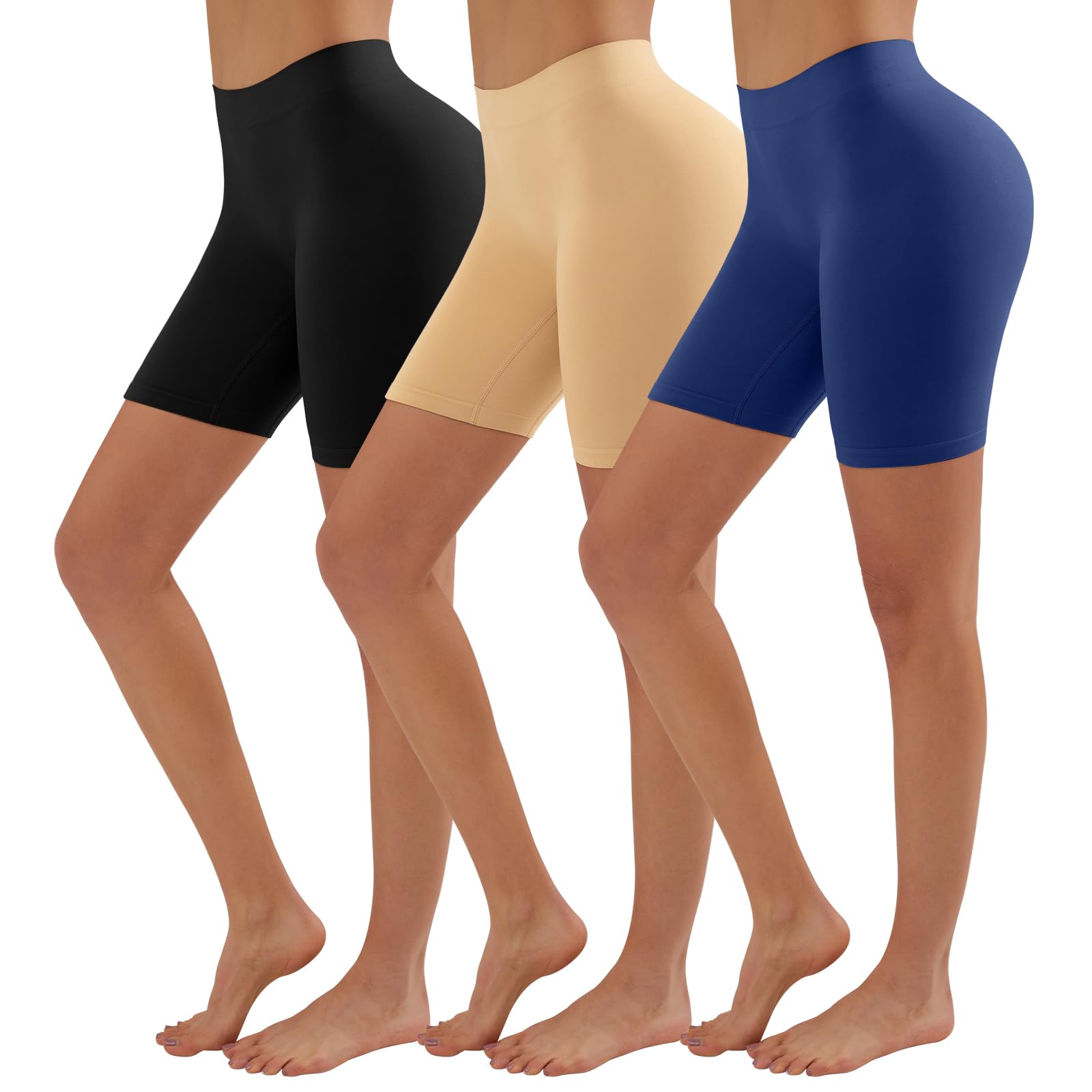 YADIFEN Slip Shorts for Under Dresses Women Seamless Anti Chafing | Light Compression Underwear Shaping Boyshort Smooth Thigh Biker Short to Wear Under Dress Shapewear Panties