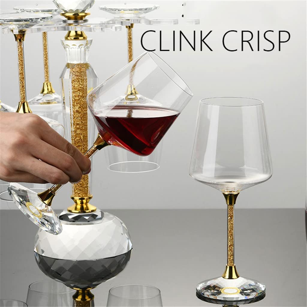 Set di calici e decanter in vetro di cristallo con lamina d'oro nordico chiaro Set di bicchieri da vino per bar per feste in famiglia Set di bicchieri da cocktail per champagne (B come mostrato)
