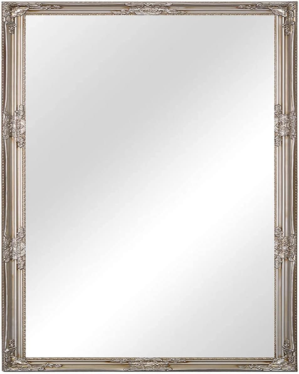 FB FunkyBuy® Modern Large Sliver Antique Wall Mirror Shabby Chic Full Length Leaner Vintage Style Floor Mirror (Medium:27 x 37cm)
