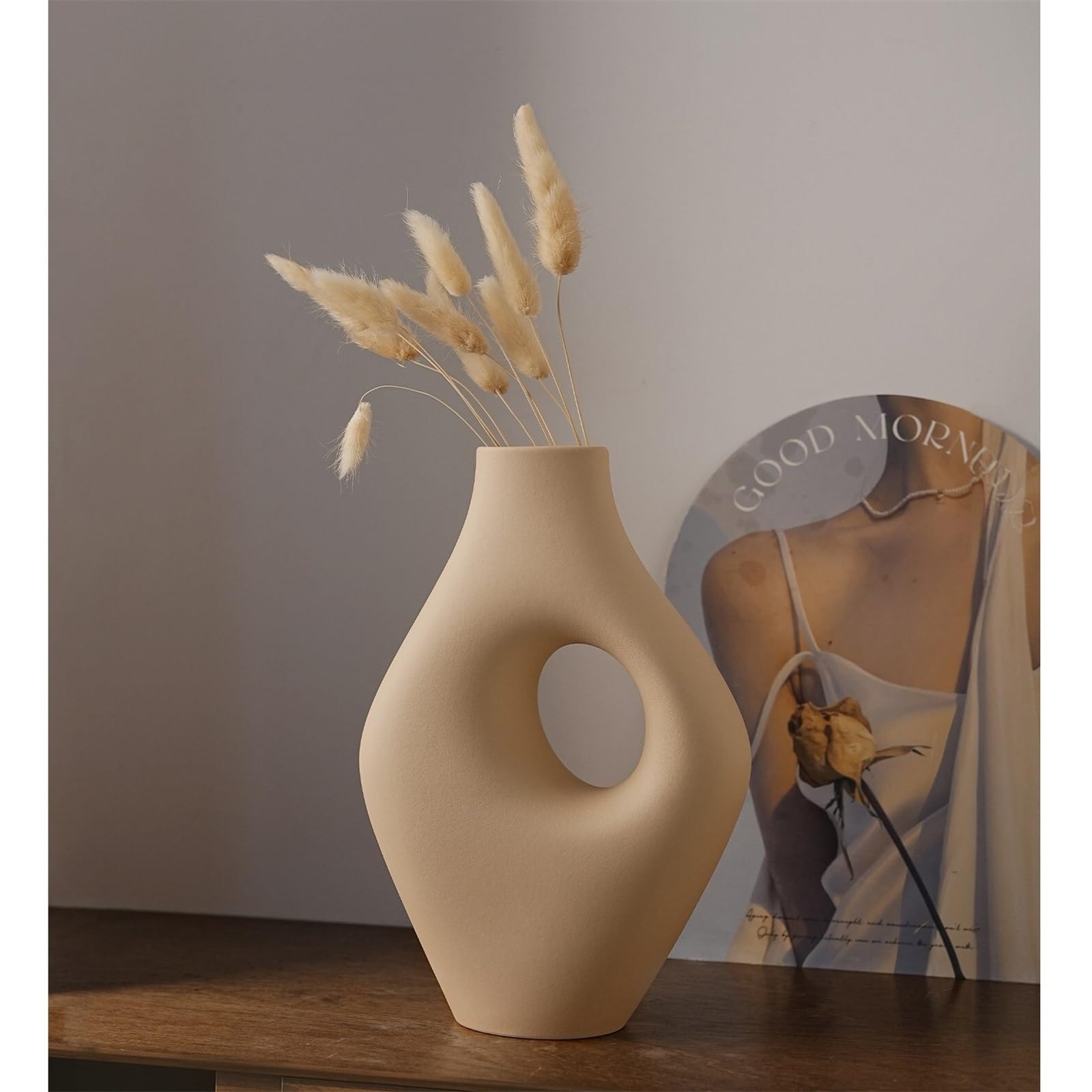 Wazon z kwiatami Ceramiczny wazon do suszonych kompozycji kwiatowych Ozdoba dekoracji domu w salonie