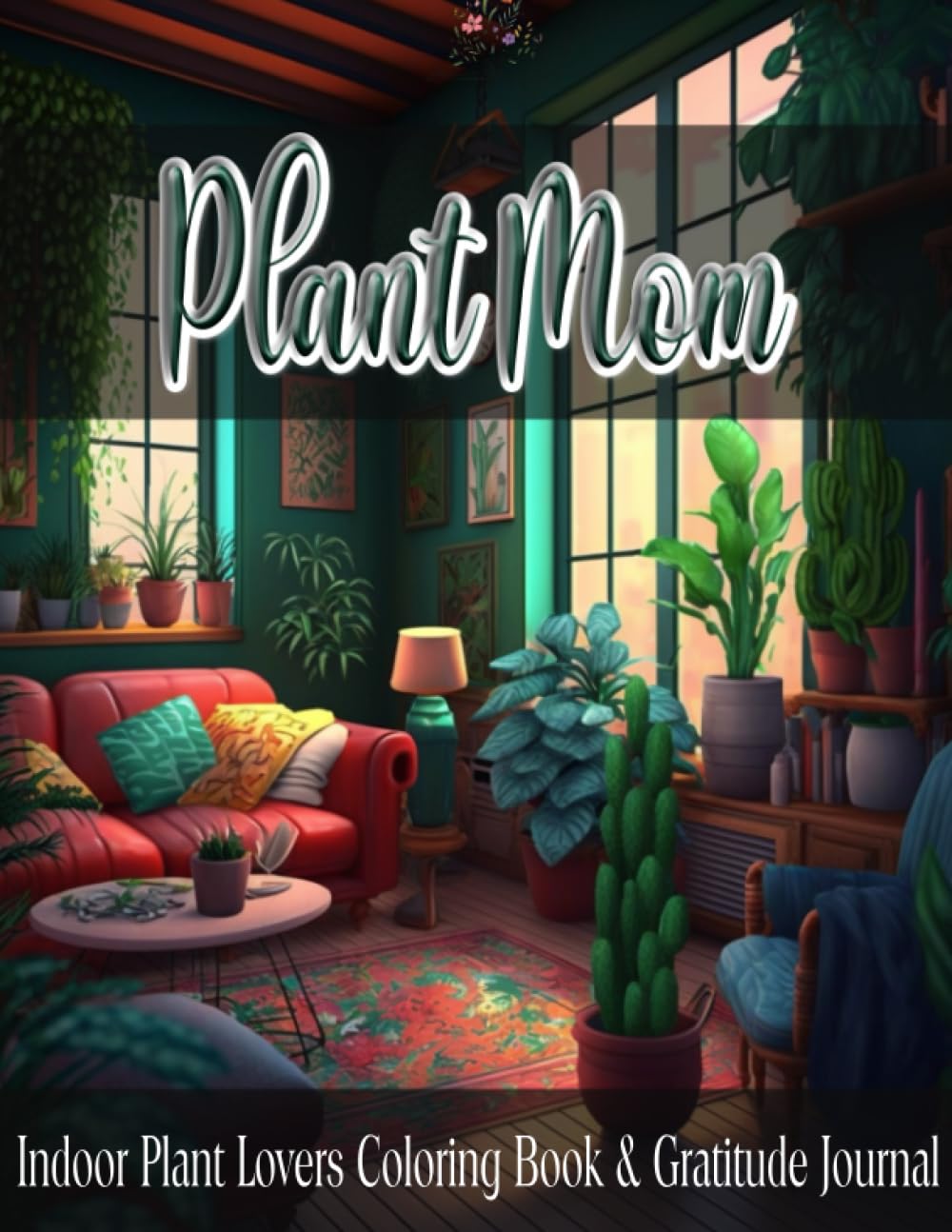 Plant Mom ~ Indoor Plant Lovers Coloring Book & Gratitude Journal: 20 Beautiful Coloring Pages and 40 pages of Gratitude Prompts for Plant Lovers (My Grateful Coloring)