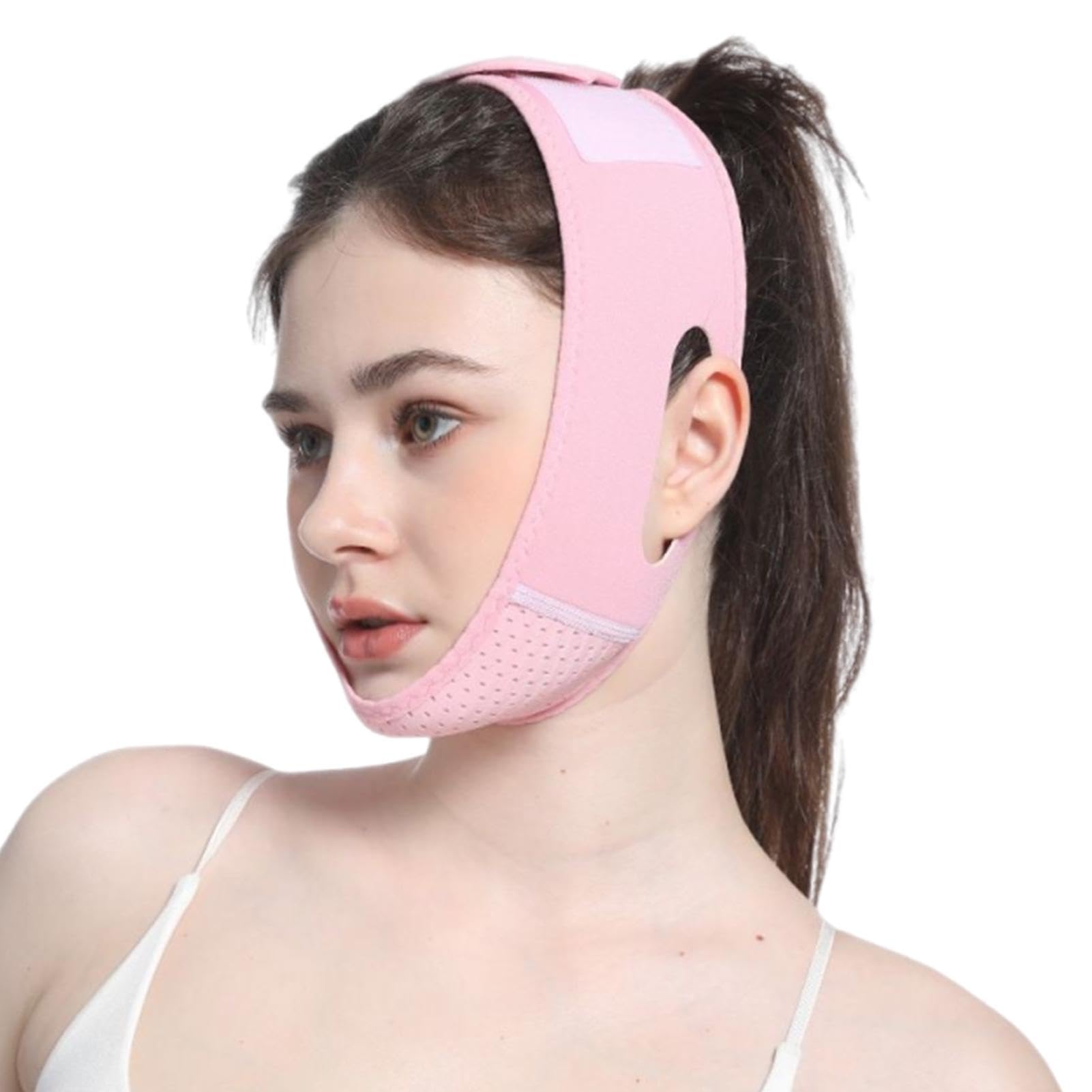 V Line Lifting Mask, Anti-Aging Chin Strap for Firm Lifted Skin Breathable and Comfortable Face Slimming Strap