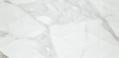 Miniatura 6 de Daltile Perpetuo - Azulejo de pared multigeométrico de cerámica con aspecto de mármol de 12" x 24" en blanco satinado brillante para salpicaderas de