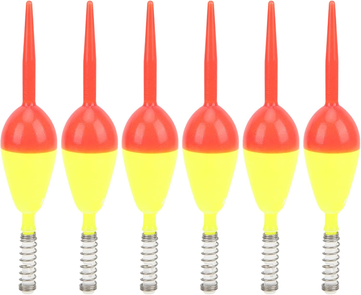 Fishing Bobbers Red Yellow Bold Vertical EVA Float Oval