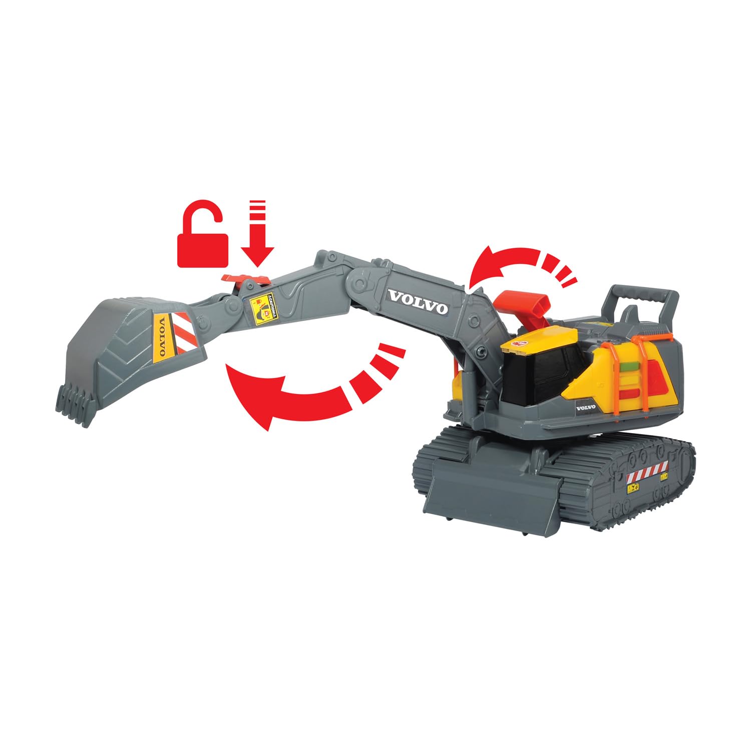 Dickie - Volvo Escavatore Rileva Il Peso, Luci e Suoni 30 cm, + 3 Anni, 203725006