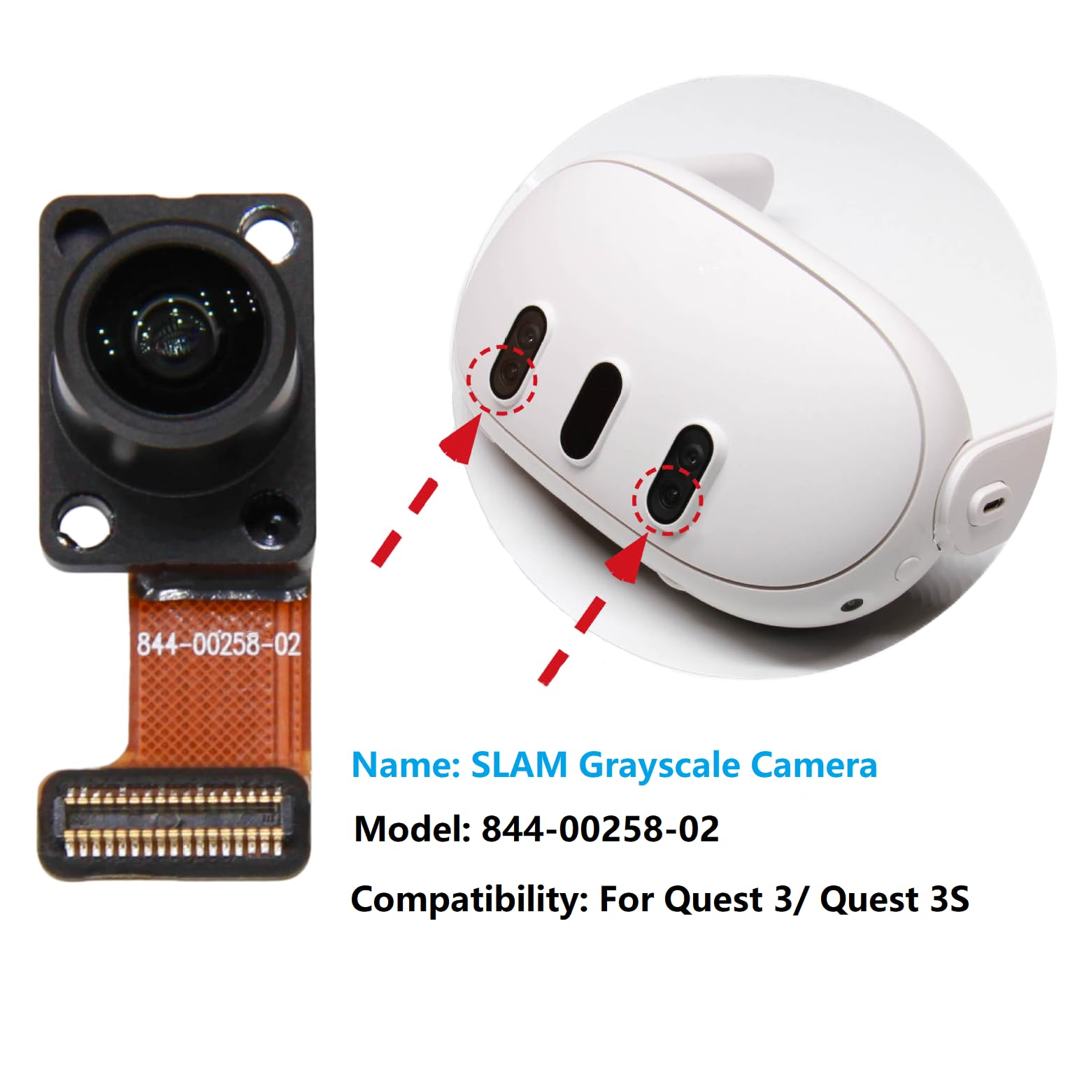 Amazon.com: VicRole Replacement SLAM Grayscale Camera for Meta