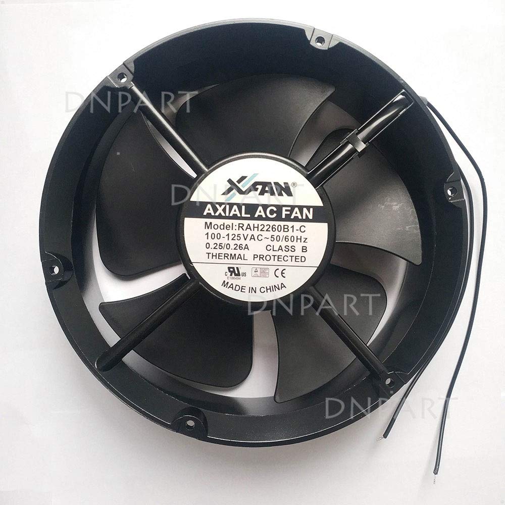 DNPART Compatible for XFAN RAH2260B1-C 100-125V 0.25 0.26A 2-Wire Heat-Resistant high Temperature Cooling Fan