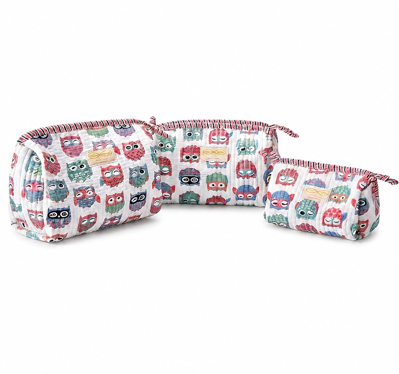 Toiletry Bag Travel Makeup Organizer Pouch Set of 3 – Kids Owl-image-22