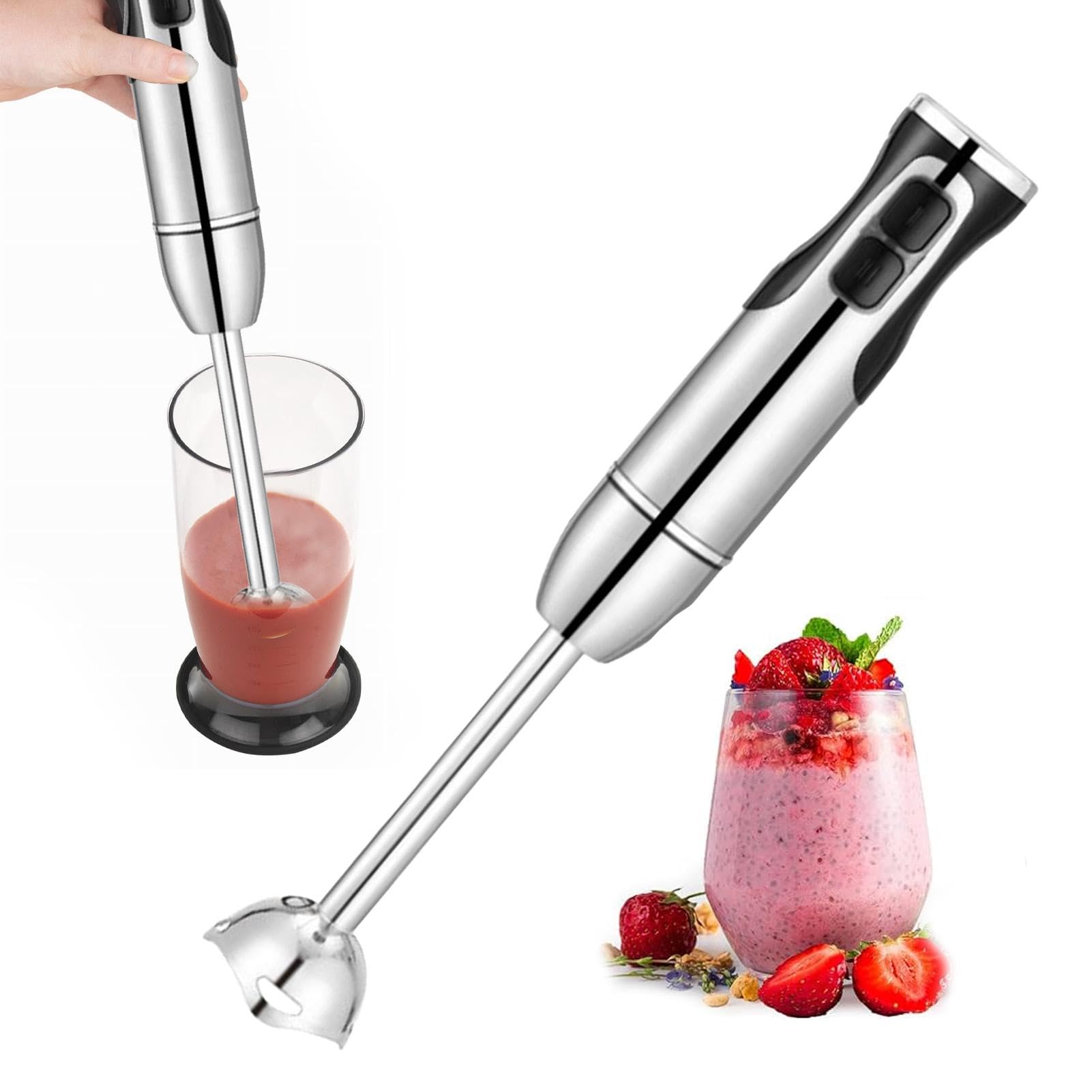 Stabmixer für Küche, Stabmixer Tauchmixer Food Blender, Küchengeräte | Edelstahl Blenderstab, elektrische Hand für Suppe, Smoothies, Pürees, Babynahrung